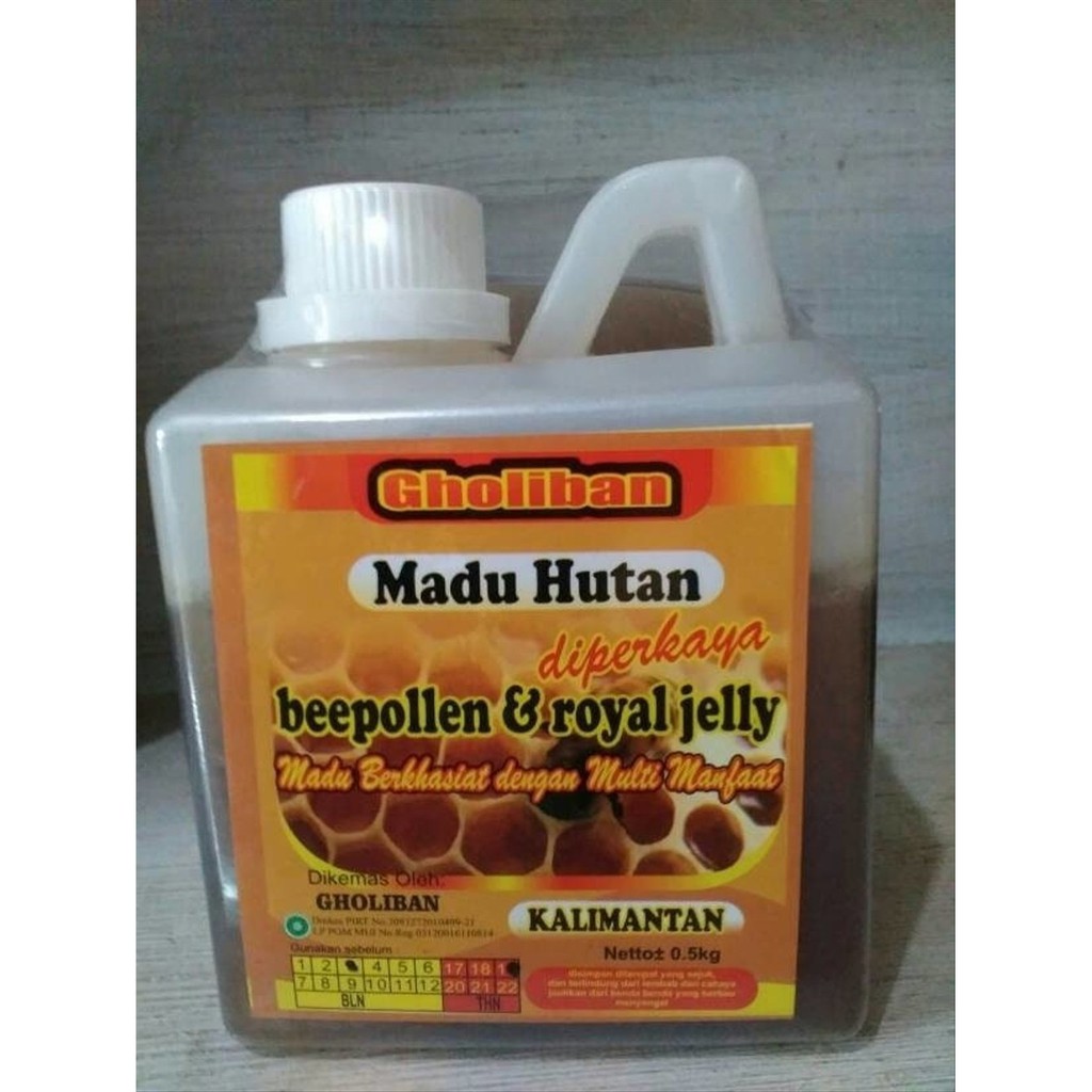 

Madu Hutan Kalimantan Gholiban Plus Bee Pollen Royal Jelly 500 Gram