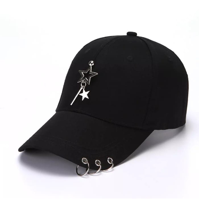 topi cincin gantungan bintang topi anting bintang topi Baseball ring anting
