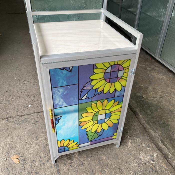 Rak Meja Dispenser / Rice Cooker / Kompor - Serbaguna Aluminium Silver Best Seller