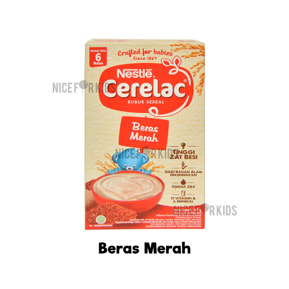 Nestle Cerelac Bubur Bayi 6+ 120gr Bubur Sereal Mpasi Bayi