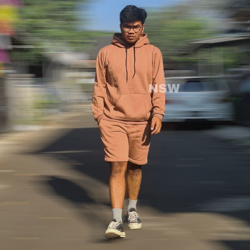 Setelan jaket sweater hoodie polos pria dan wanita,sweater hoodie polos NSW original, setelan olah r