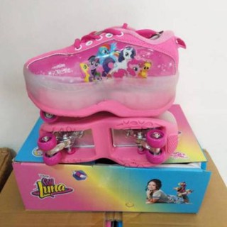  KODE 5580 Sepatu  roda 4 kuda  poni  my little pony anak  