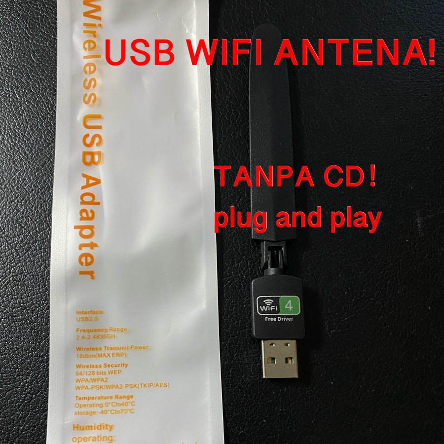 UW10SD Usb wifi plug and play dongle adapter With antena