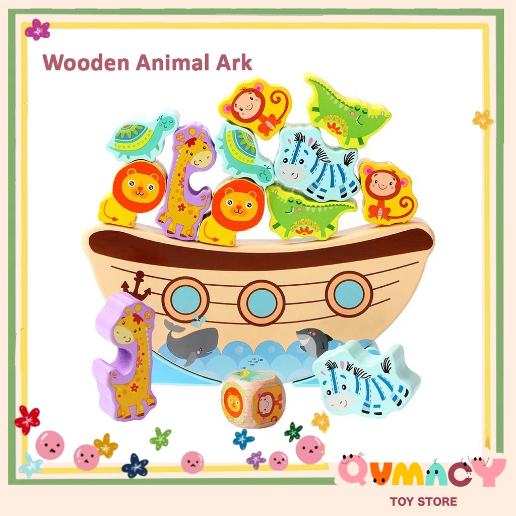 Noah's Ark Balance - Animal Stacking Wooden Toy