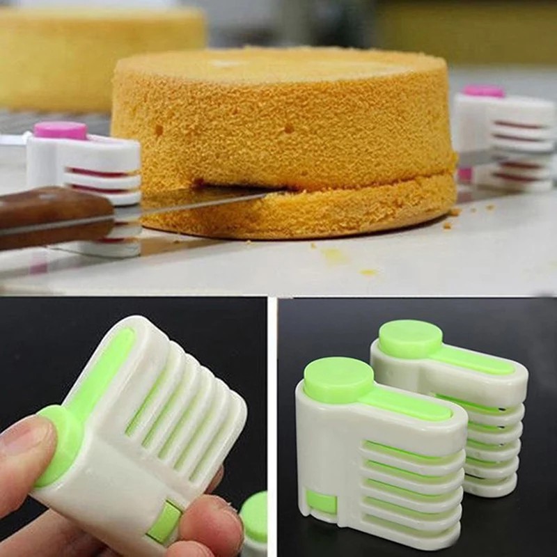 ICHIFA 5 Layers Stainless Steel Cake Separator Cake Bread Cutter Slicer Cutting / Alat pembagian kue (1pair-4