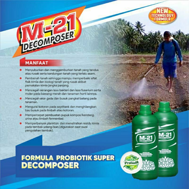 M-21 Decomposer 1 liter Bakteri Pembenah Tanah M21 Dekomposer