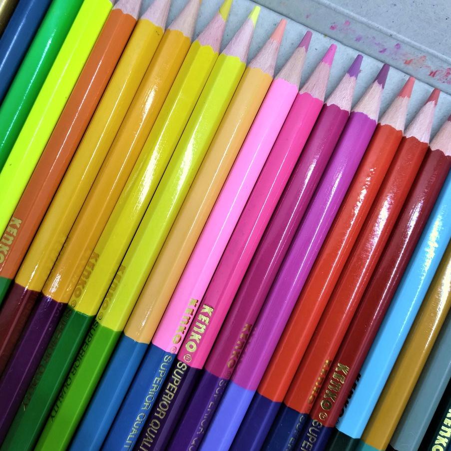 

4.4 Terlaris Pensil Warna Kenko / Pencil Color 12-24 Warna Bolak Balik / 24-48 Warna Bolak Balik / 12 Warna Metalik