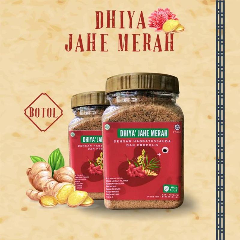 

Dhiya jahe merah instan 250gr