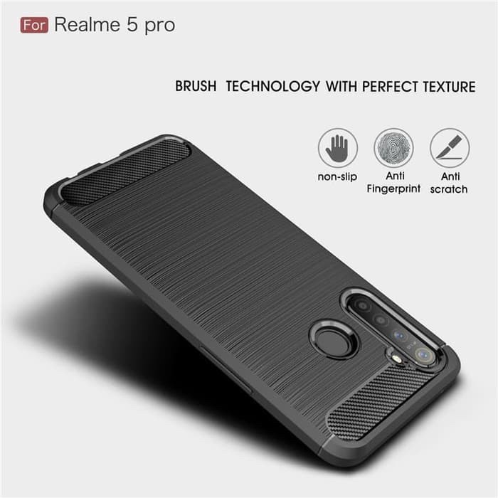 REALME 5 5i 5S 5 PRO Silicon Carbon Slim Fit Soft Case Premium