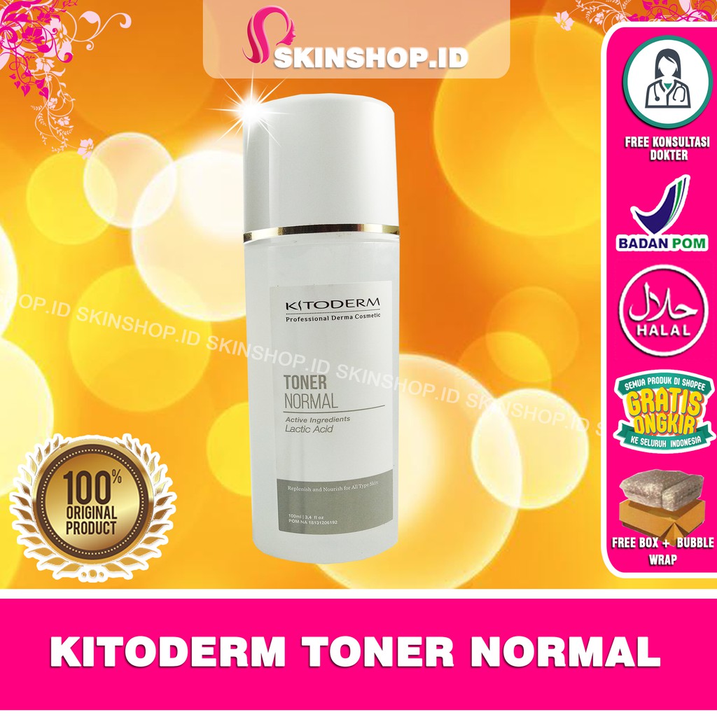 Kitoderm Toner Normal 100ml Original / Penyegar Kulit Normal BPOM Aman