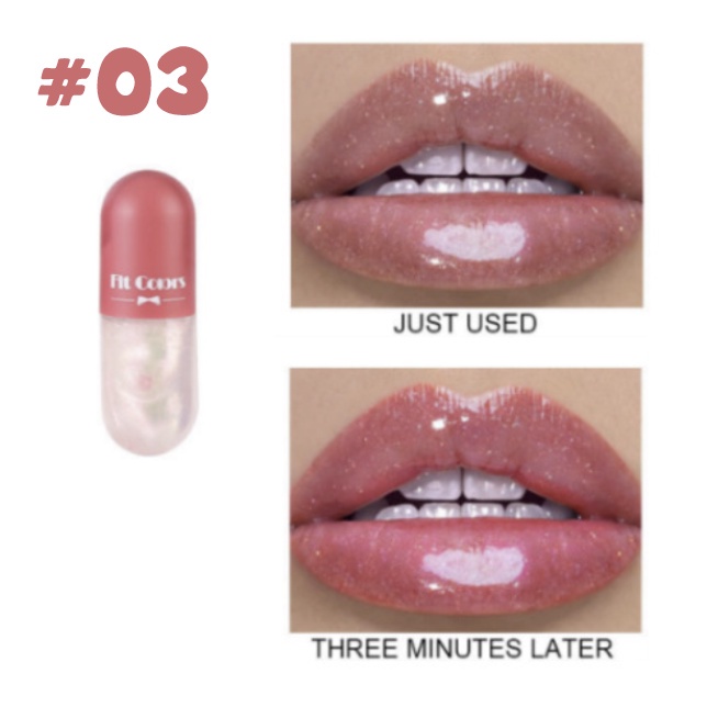 FIT COLORS  Capsule Lip Gloss Lip Balm Moisturizing and brightening lips XX046