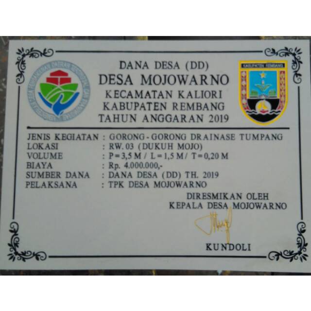 

Prasasti/papan nama