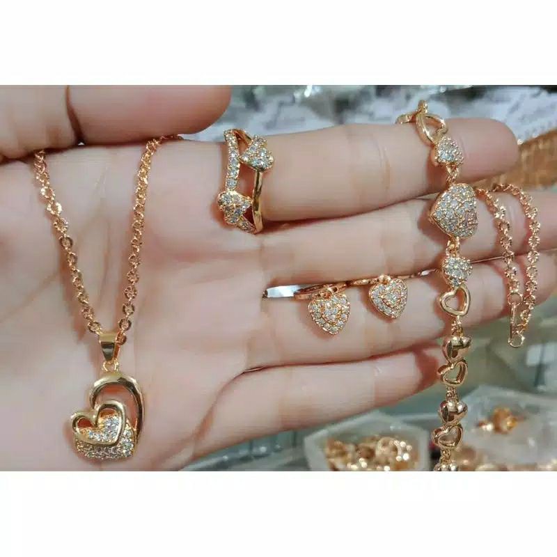 Fourfashion SET LOVE DEWASA KOMPLIT MEWAH LAPIS EMAS 24 K HH020