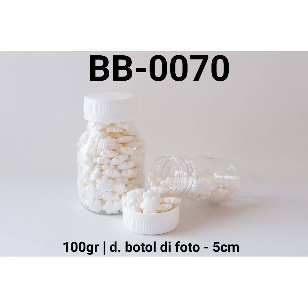 

BB-0070 YBB Sprinkles sprinkle sprinkel 100 gram bunga snowflake putih