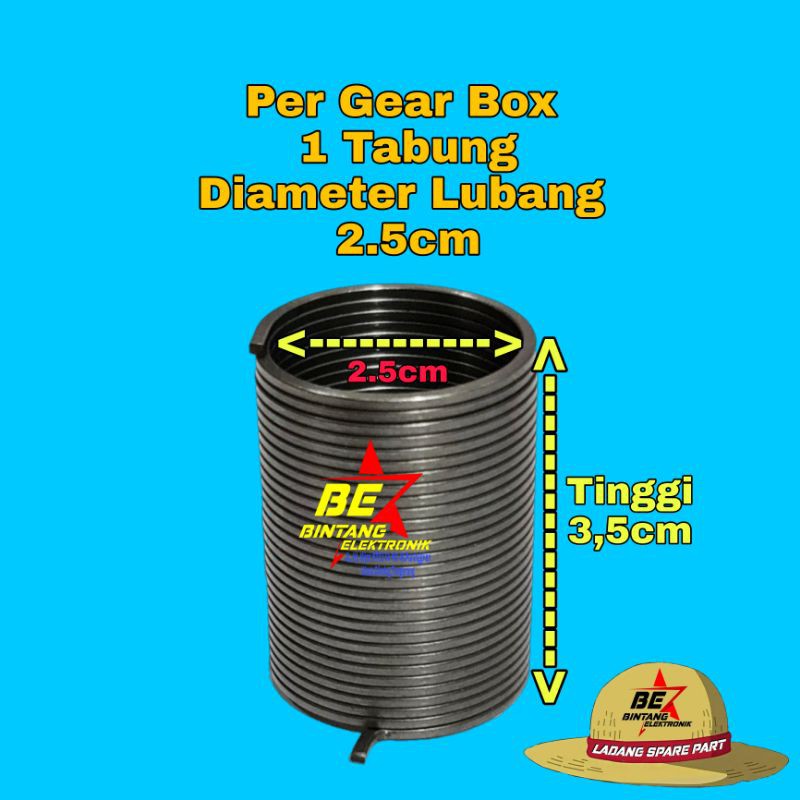 Pegas Per Gear Box Diameter Lubang 2.5 cm Mesin Cuci 1 Tabung Per Gearbox hitam