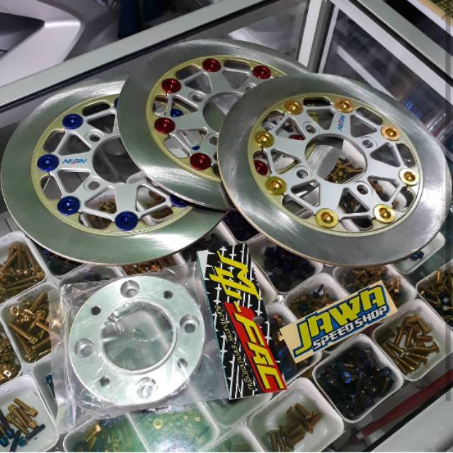 Disc nissin buta uk 220mm+adaptor pnp supra125/ karisma