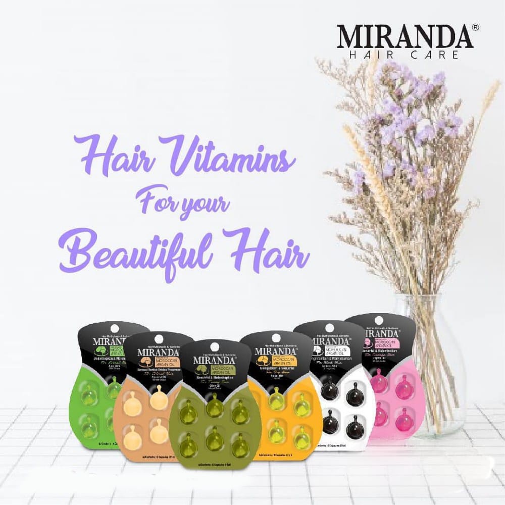 Miranda Hair Vitamin Capsules 6 x 1ml - Vitamin Rambut