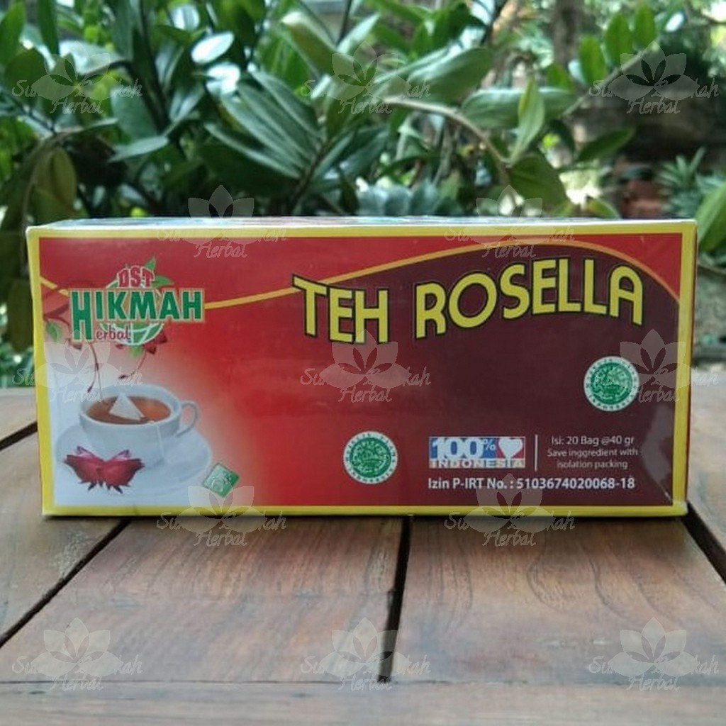 

Teh Celup Bunga Rosella Rosela Hikmah herbal Asli Original - Obat Maag