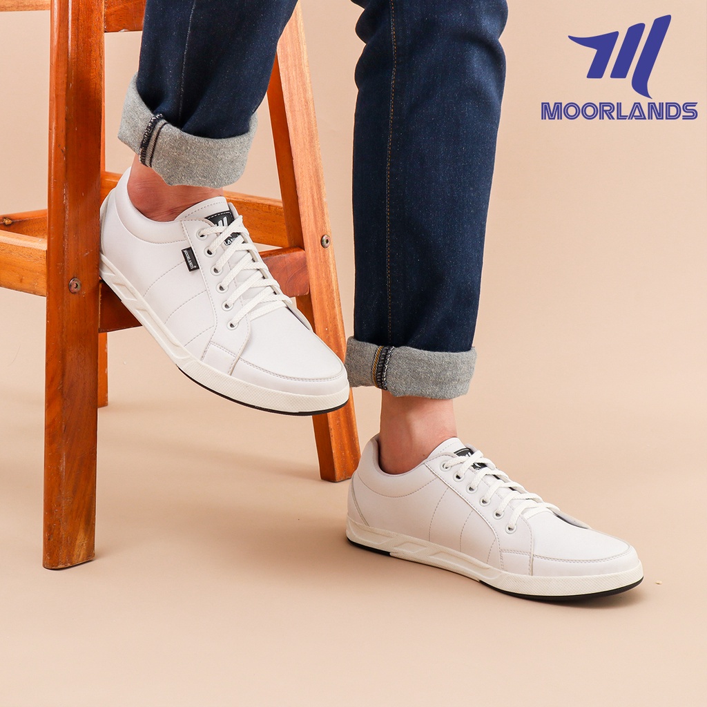 Sepatu Sneaker Putih Pria Sneaker kasual pria Sepatu Santai Pria Original MOORLANDS