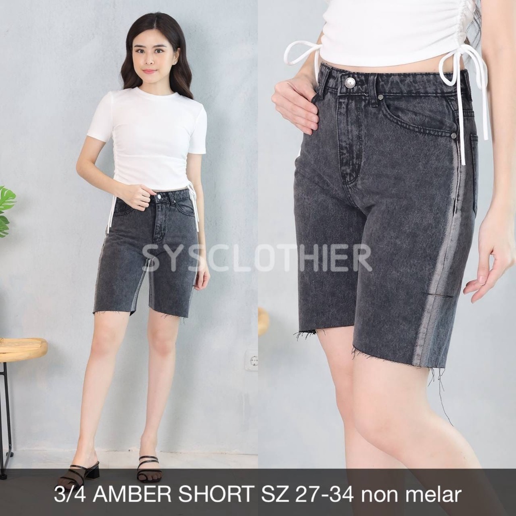 CELANA JEANS WANITA  3/4 AMBER SHORT - SYSCLOTHIER