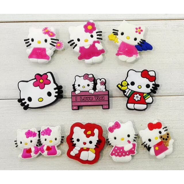 Jual Jibbitz/pin/hiasan sendal Crocs Hello Kitty (10 pcs) Indonesia