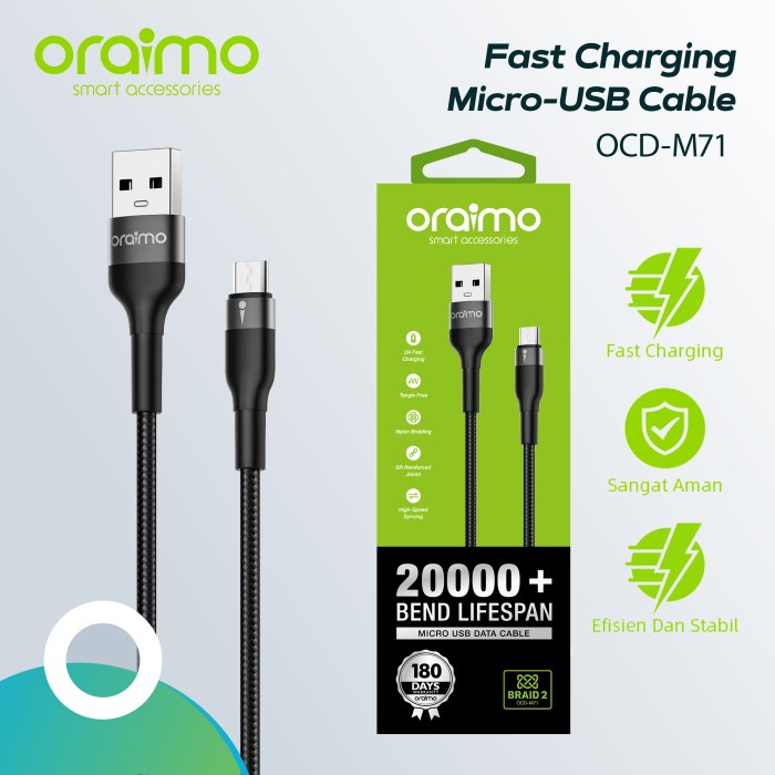 KABEL USB ORAIMO OCD-M53 MICRO 1M