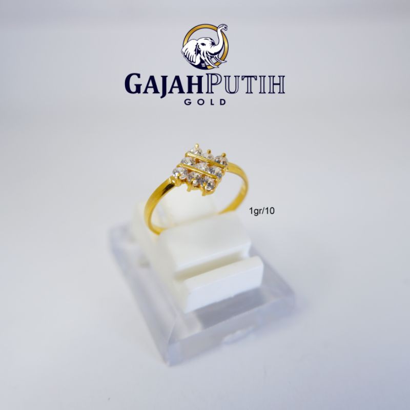 1gr Cincin Model Permata Emas Asli kodeO11010