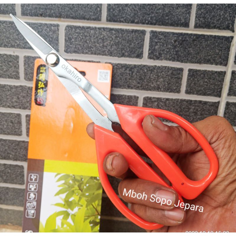 Alat Bonsai Berkebun,  Gunting pruning Bonsai Stenlis, Gunting Jepang Okahiro