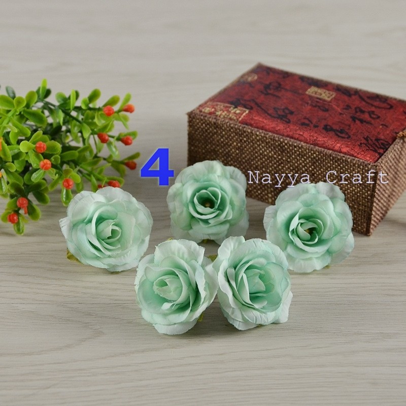 Kepala bunga mawar peony kelopak bunga artificial kecil hiasan dekorasi mahar craft-4