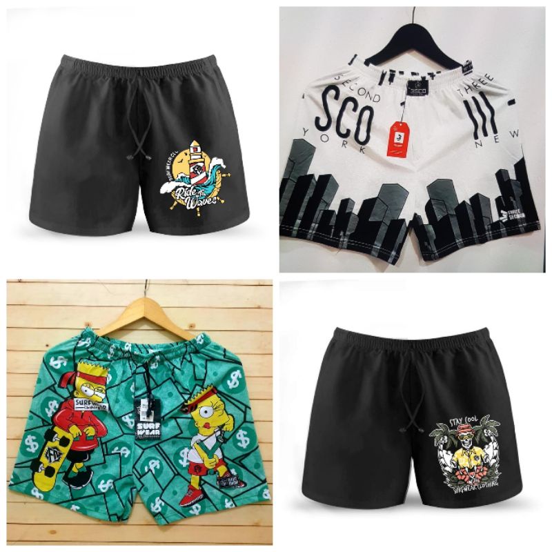 Celana Kolor Boxer Pria Dewasa Distro Surfing Premium Unisex Bahan Cotton Combed 30s
