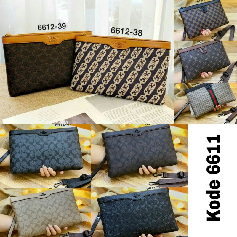 [Bisa COD] TAS SLEMPANG CLUTCH SEMPREM kode 6612 IMPORT FREE 2 TALI UK. 29x19 cm