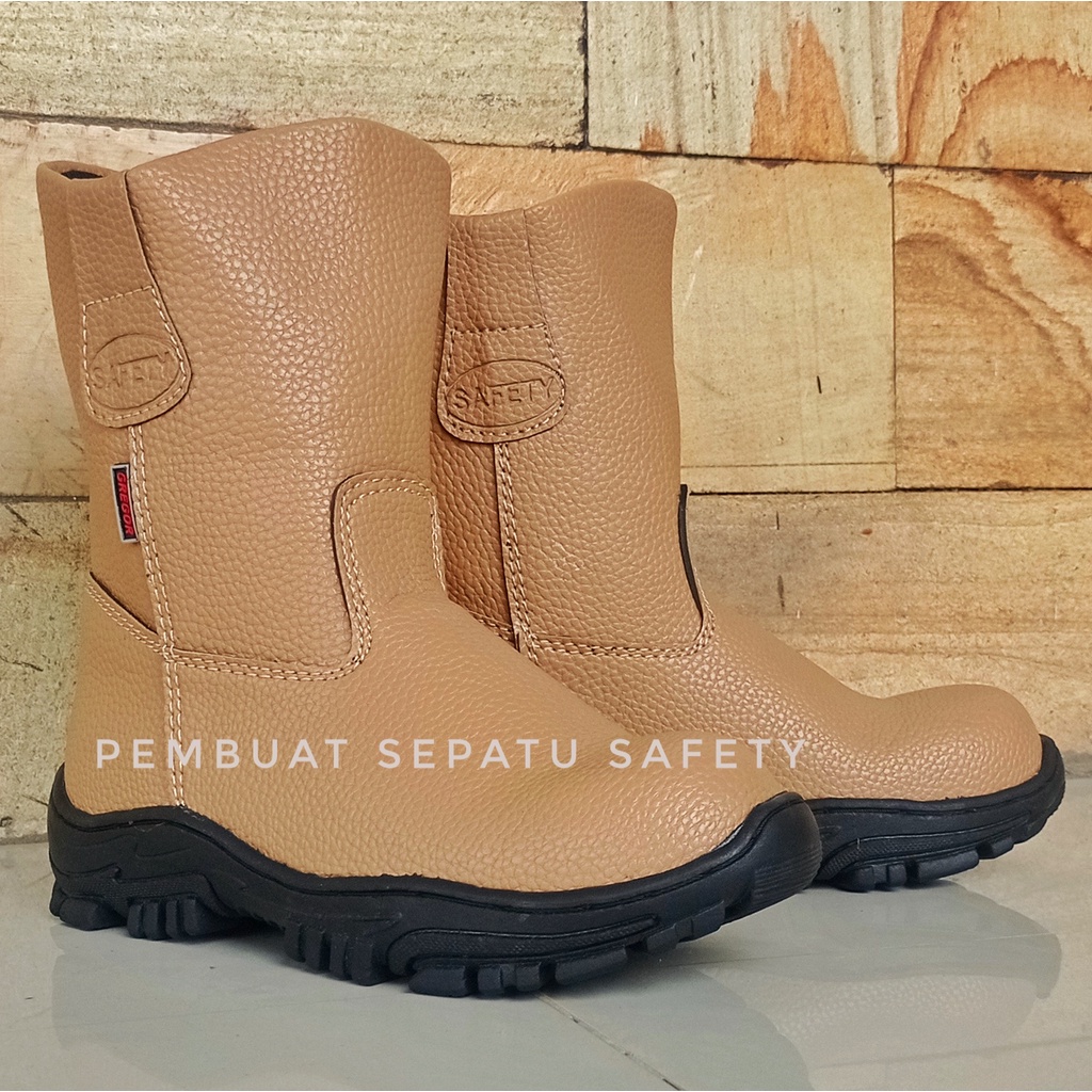 Sepatu Safety Septi Boot Kulit Jeruk Imitasi Murah