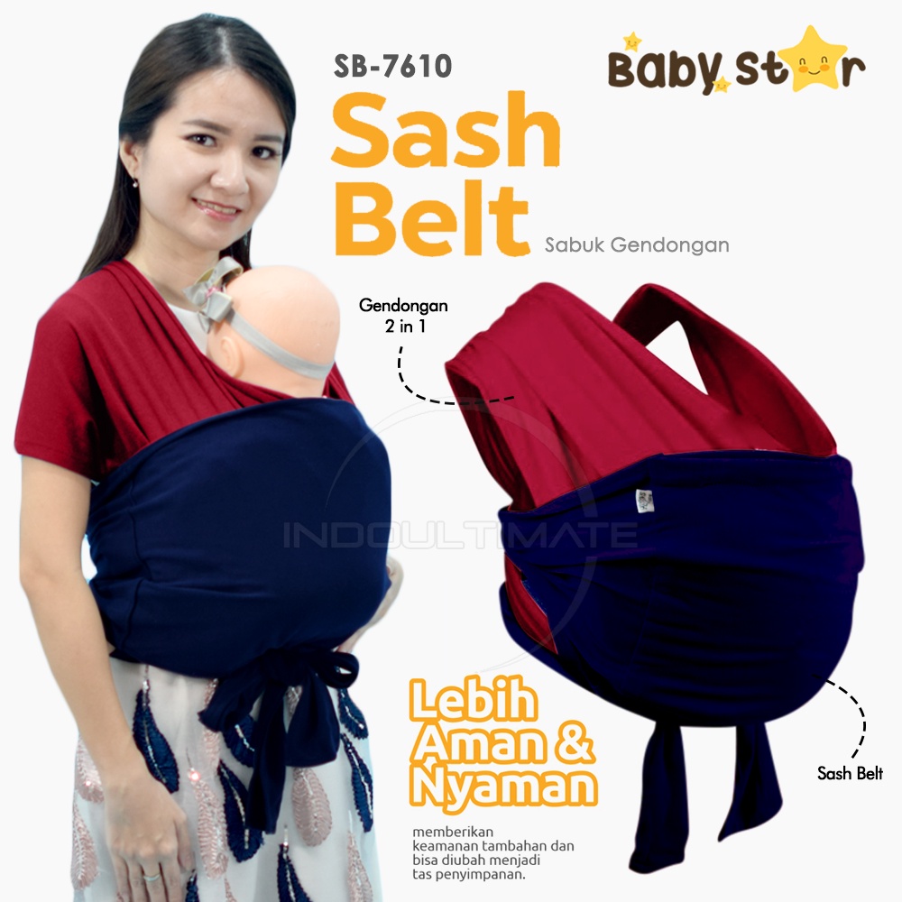 Sabuk gendongan Bayi Sash Belt  SB-7610 kain ikatan geos bayi Sashbelt Instant Baby Wrap