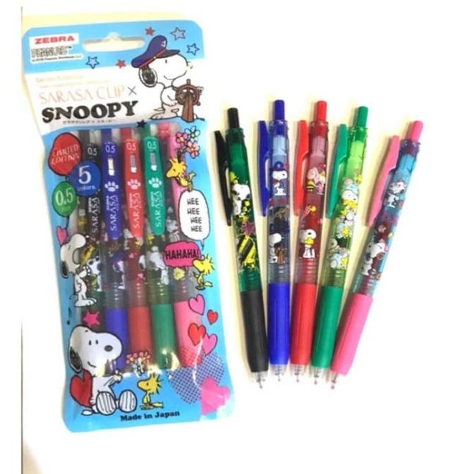 

Buruan beli] Zebra Sarasa Snoopy Blue Pack Set of 5 (Limited Edition)