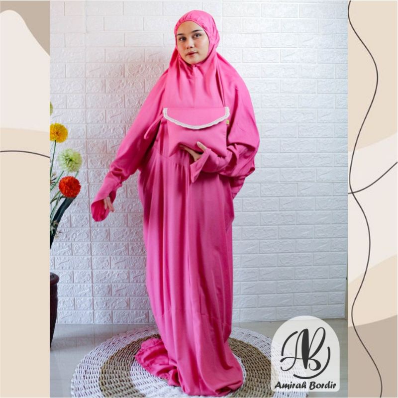 Mukena Terusan Rayon Polos Jumbo Terbaru