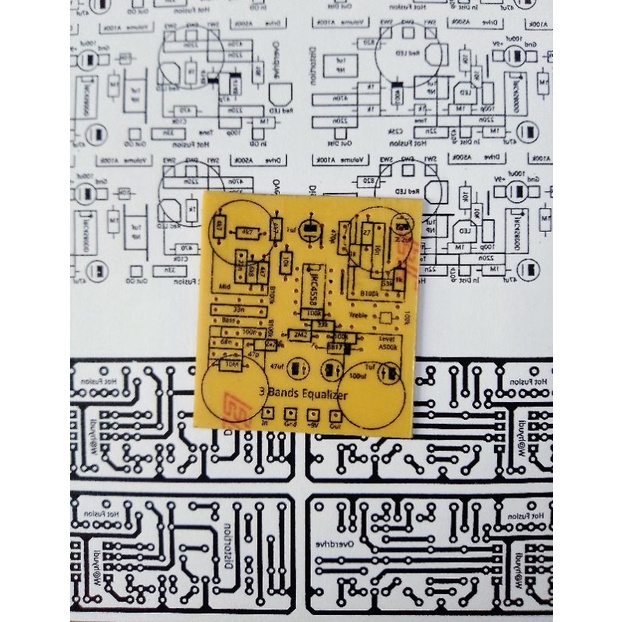 PCB EFEK GITAR 3 BANDS EQUALIZER