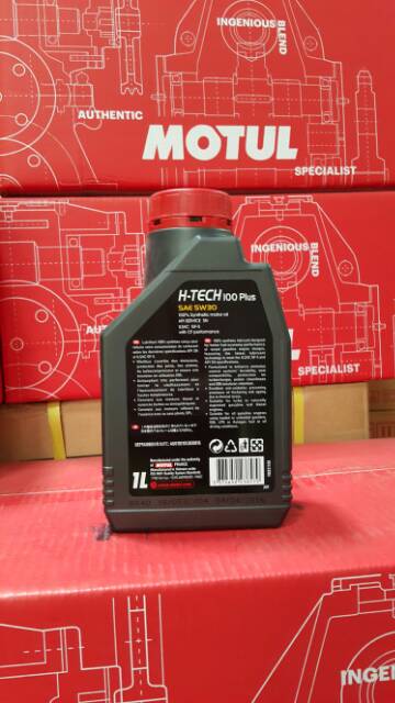 OLI MESIN MOBIL BENSIN MOTUL H-TECH 100 PLUS 5W-30 1 LITER