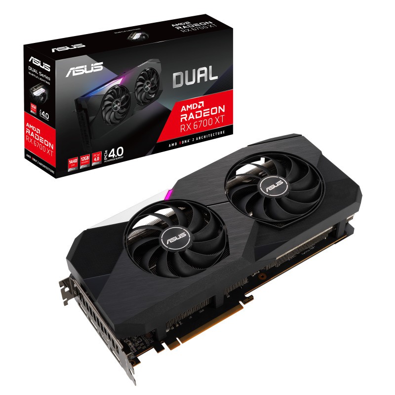 Vga ASUS Dual RX 6700 XT 12GB - Vga Asus Radeon RX 6700 XT 12GB Dual Fan Ddr6 - Radeon RX6700 XT