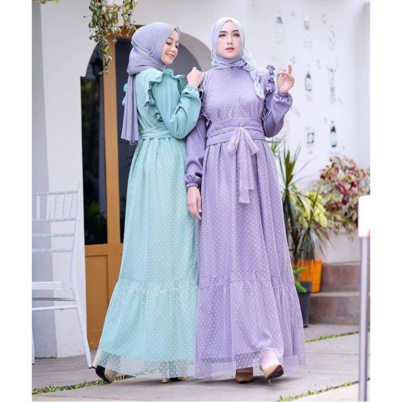 SABRINA MAXY // TIARA MAXY 2 // LIVI DRESS terbaru kekinian //GAMIS haura dress tulle TERBARU 2021