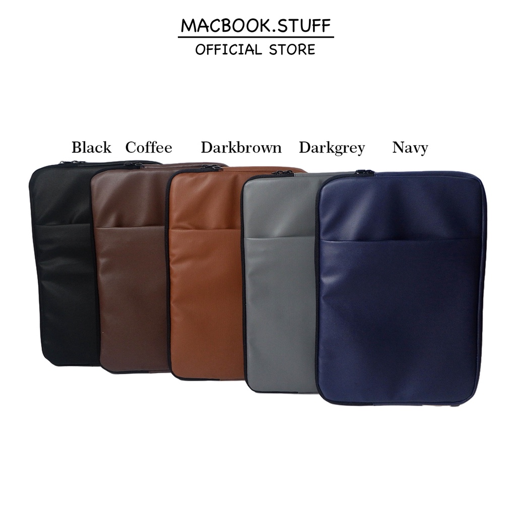 TAS SLEEVE CASE LAPTOP KULIT CLUTCH LEATHER BAG DOMPET ANTI AIR WATERPROOF SHOCKPROOF MACBOOK AIR PRO TOUCH ID TOUCHBAR M1  11 12 13 14 15 inch