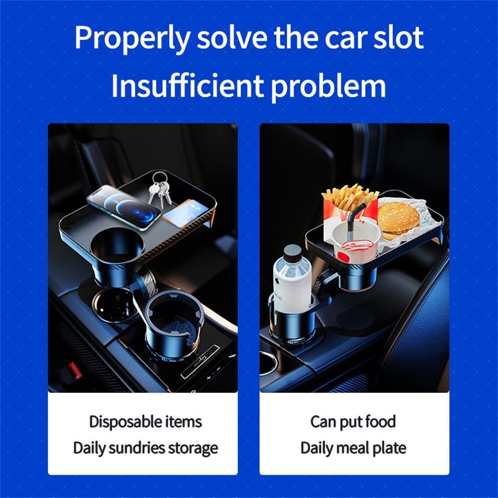 TOP Car Tray Table Botol Minuman Adjustable Meja Kecil Nampan Putar Mobil Drink Stand Dudukan Ponsel Dudukan Cangkir