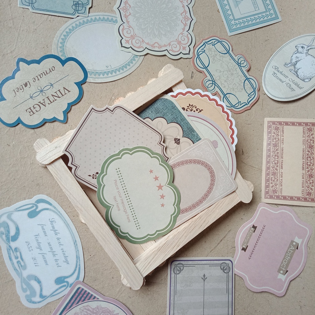 

STIKER VINTAGE SATUAN UNTUK SCRAPBOOK JOURNAL DIARY PLANNER KERAJINAN TANGAN