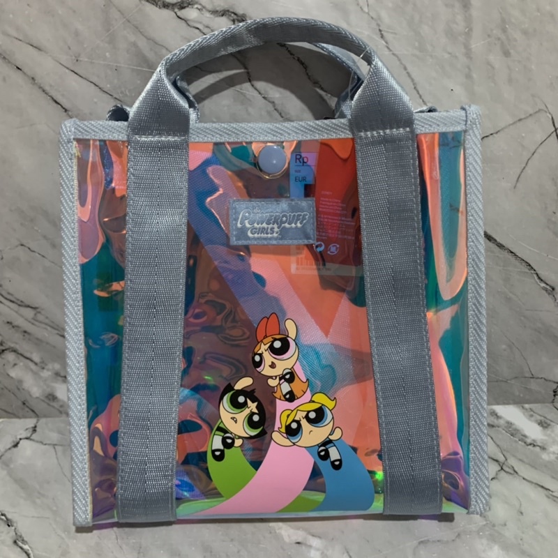 h&m hnm bags tas sling bag ori powerpuff girls holo edition new