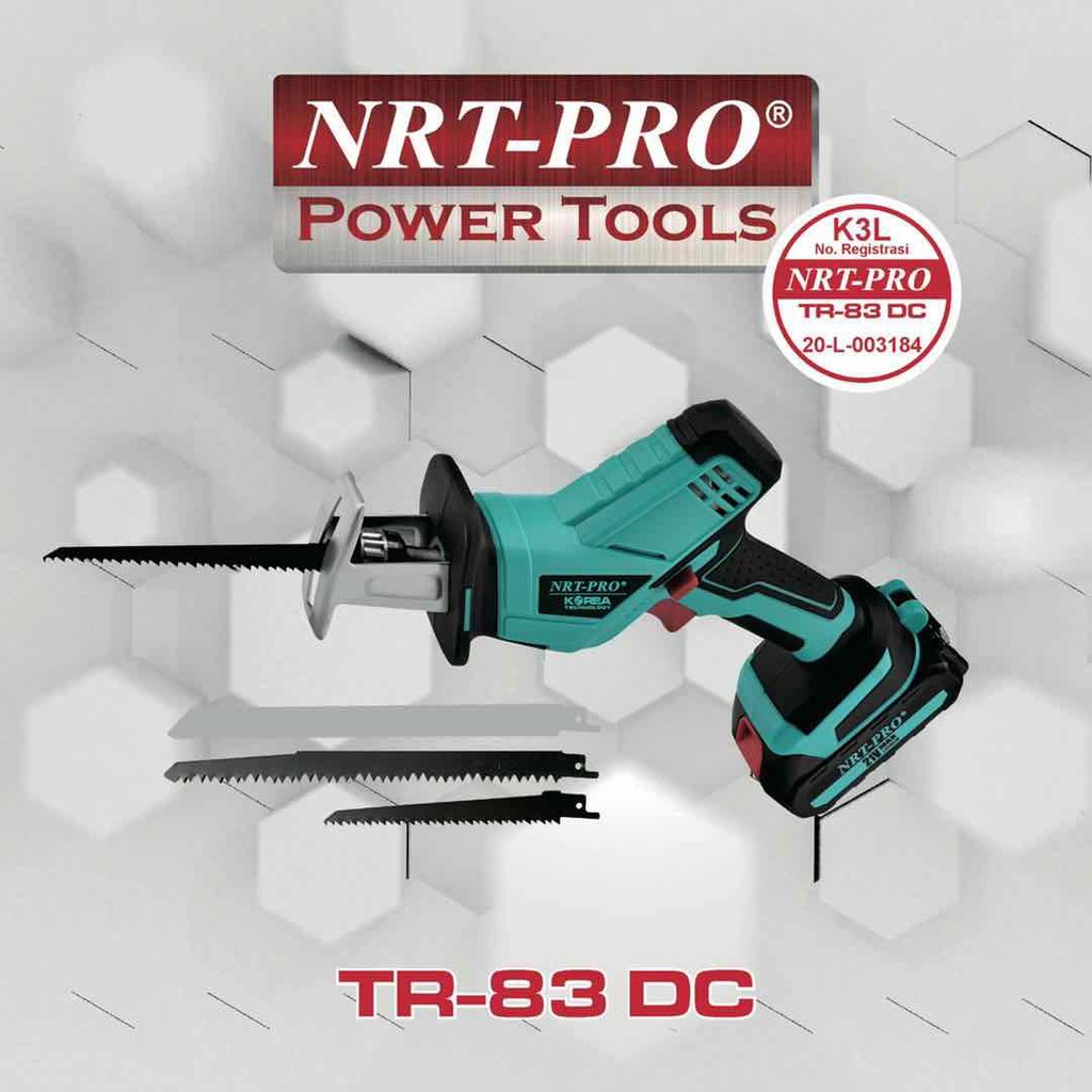 NRT-PRO Cordless Recipro Saw / Gergaji Baterai Type TR-83 DC