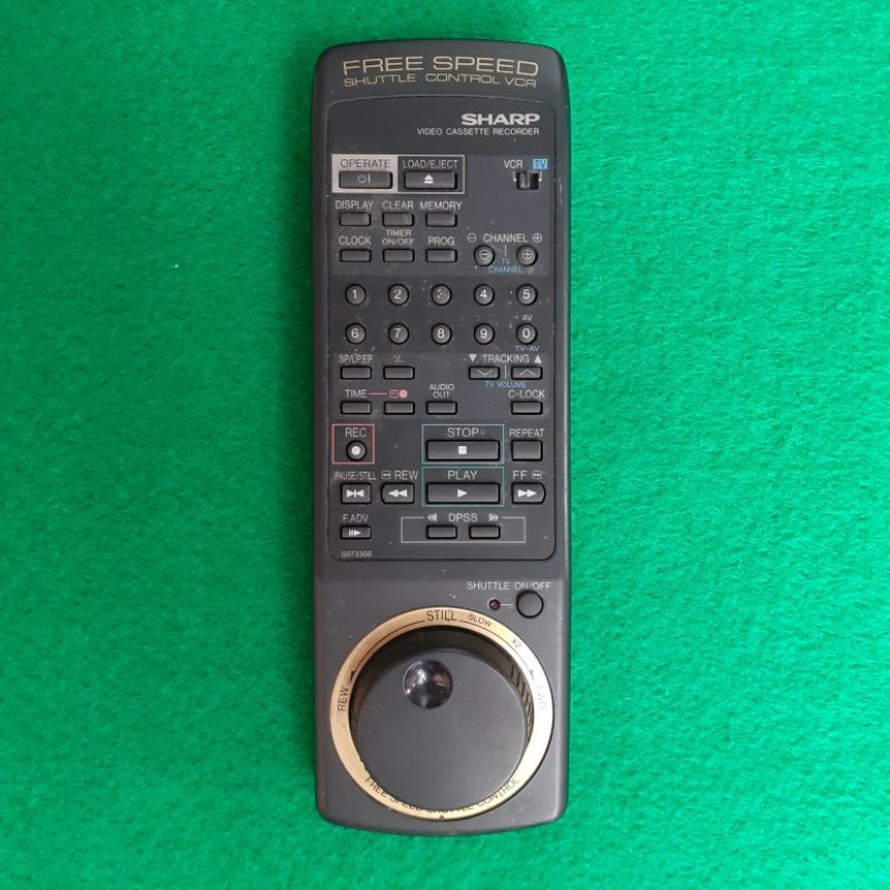 Remote SHARP Video Cassette Recorder Original Asli .