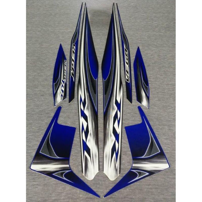 striping Vega RR biru 2013 Striping lis stiker standar Ori yamaha Vega RR 2013 biru