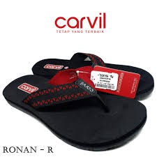 SANDAL CARVIL PRIA Carvil Ronan Black Red Size 38 - 43 / Sandal Casual Branded Pria / sandal carvil jept