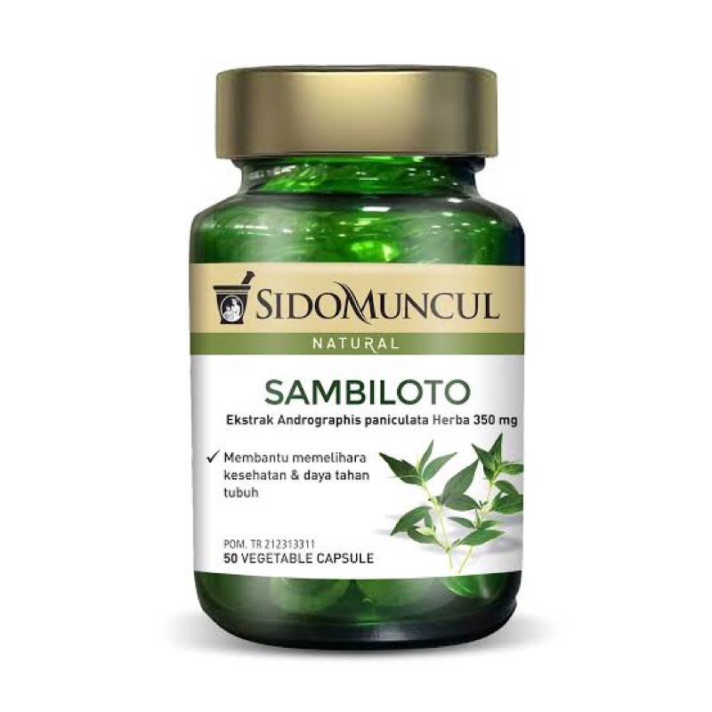 SIDOMUNCUL NATURAL ESTRAK DAUN SAMBILOTO 50 KAPSUL