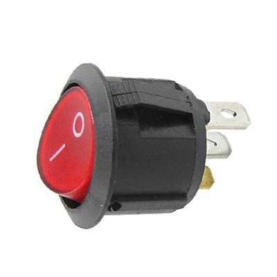 ROCKER SWITCH SAKLAR POWER BULAT 3 PIN + LAMPU