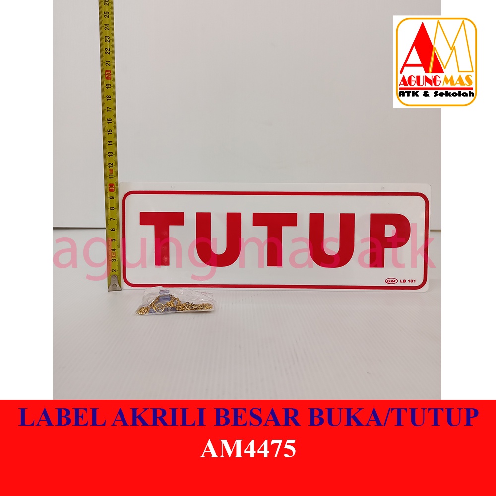 

LABEL AKRILIK BESAR BUKA /TUTUP